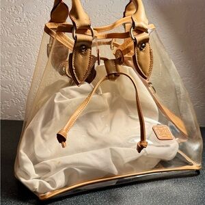 Transparent Tan Handbag